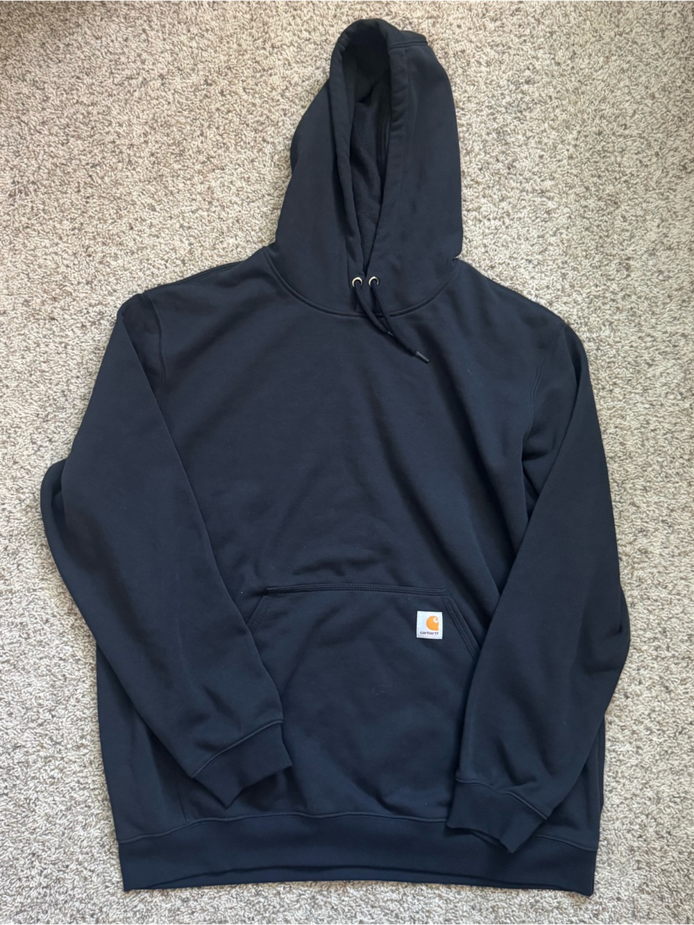 Carhartt Hoodie Men’s XL Black Pullover Sweatshirt Loose Fit Work Wear